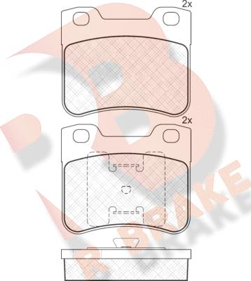 R Brake RB1150 - Тормозные колодки, дисковые, комплект autospares.lv