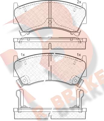 R Brake RB1153 - Тормозные колодки, дисковые, комплект autospares.lv