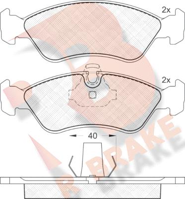 R Brake RB1152 - Тормозные колодки, дисковые, комплект autospares.lv