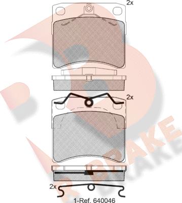 R Brake RB1168 - Тормозные колодки, дисковые, комплект autospares.lv