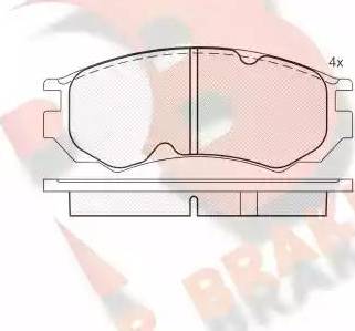 R Brake RB1105 - Тормозные колодки, дисковые, комплект autospares.lv