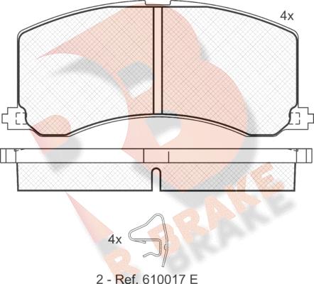 R Brake RB1116 - Тормозные колодки, дисковые, комплект autospares.lv