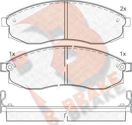 R Brake RB1179 - Тормозные колодки, дисковые, комплект autospares.lv