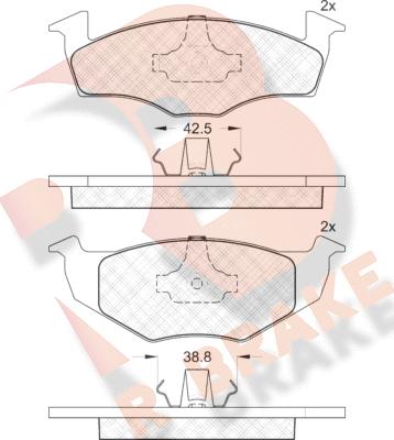 R Brake RB1178 - Тормозные колодки, дисковые, комплект autospares.lv