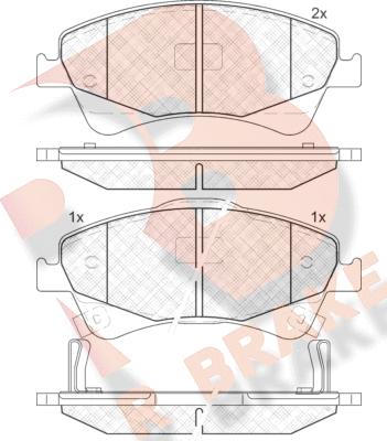 R Brake RB1892 - Тормозные колодки, дисковые, комплект autospares.lv