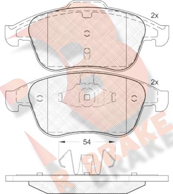 R Brake RB1918 - Тормозные колодки, дисковые, комплект autospares.lv