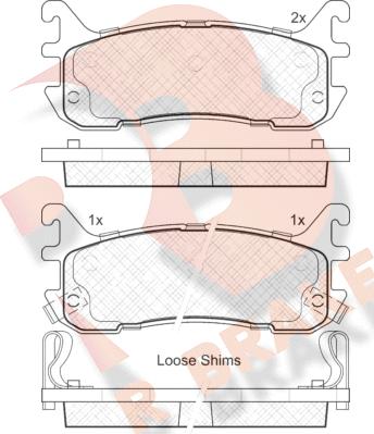 R Brake RB1819 - Тормозные колодки, дисковые, комплект autospares.lv