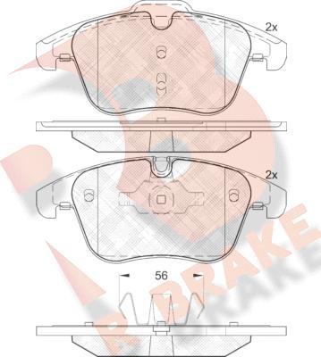 R Brake RB1885 - Тормозные колодки, дисковые, комплект autospares.lv