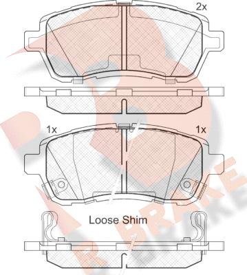 R Brake RB1881-200 - Тормозные колодки, дисковые, комплект autospares.lv