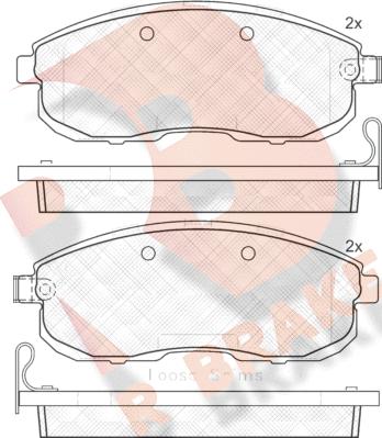 R Brake RB1882 - Тормозные колодки, дисковые, комплект autospares.lv