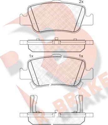 R Brake RB1870 - Тормозные колодки, дисковые, комплект autospares.lv