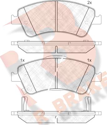 R Brake RB1871 - Тормозные колодки, дисковые, комплект autospares.lv