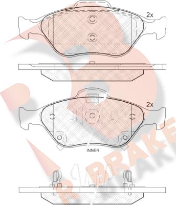 R Brake RB1877 - Тормозные колодки, дисковые, комплект autospares.lv