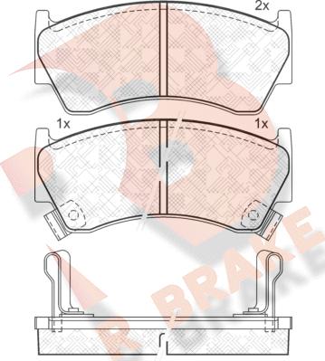 R Brake RB1394 - Тормозные колодки, дисковые, комплект autospares.lv