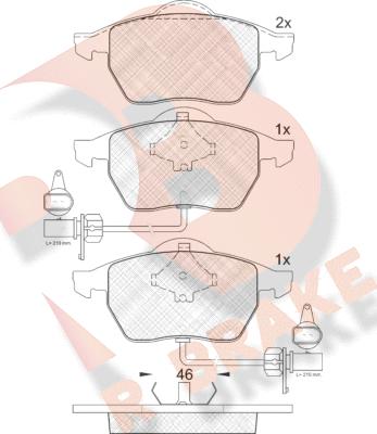 R Brake RB1362 - Тормозные колодки, дисковые, комплект autospares.lv