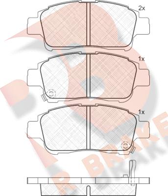 R Brake RB1304 - Тормозные колодки, дисковые, комплект autospares.lv