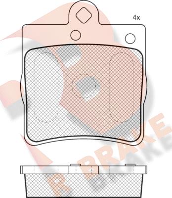 R Brake RB1311-396 - Тормозные колодки, дисковые, комплект autospares.lv