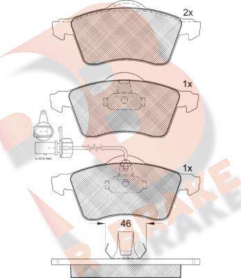 R Brake RB1320 - Тормозные колодки, дисковые, комплект autospares.lv