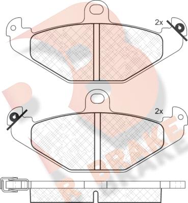 R Brake RB1379 - Тормозные колодки, дисковые, комплект autospares.lv