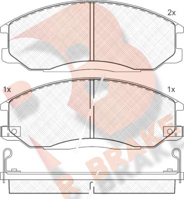 R Brake RB1372 - Тормозные колодки, дисковые, комплект autospares.lv