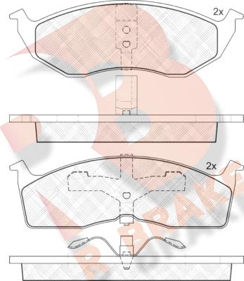 R Brake RB1377 - Тормозные колодки, дисковые, комплект autospares.lv