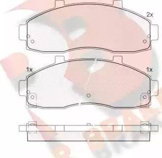 R Brake RB1246 - Тормозные колодки, дисковые, комплект autospares.lv