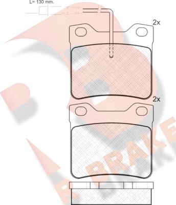 R Brake RB1241 - Тормозные колодки, дисковые, комплект autospares.lv