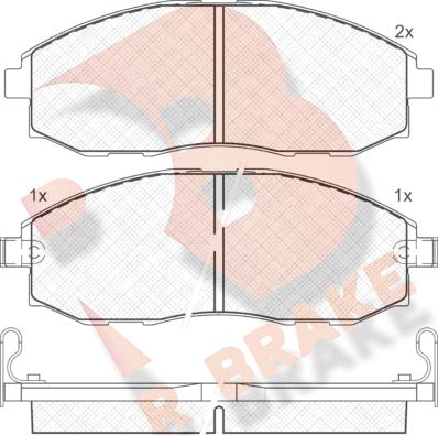 R Brake RB1266 - Тормозные колодки, дисковые, комплект autospares.lv