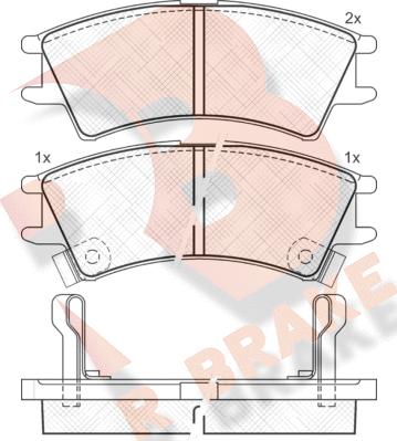 R Brake RB1268 - Тормозные колодки, дисковые, комплект autospares.lv