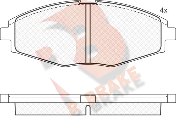 R Brake RB1262 - Тормозные колодки, дисковые, комплект autospares.lv