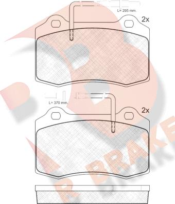 R Brake RB1211 - Тормозные колодки, дисковые, комплект autospares.lv