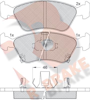 R Brake RB1235 - Тормозные колодки, дисковые, комплект autospares.lv