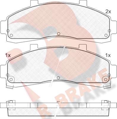 R Brake RB1228 - Тормозные колодки, дисковые, комплект autospares.lv