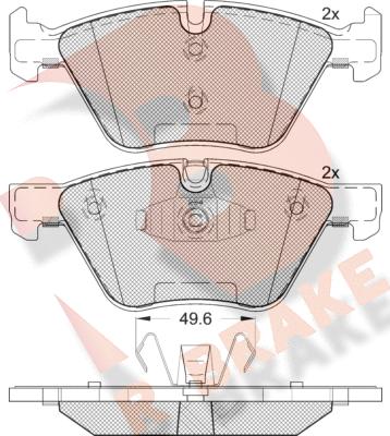 R Brake RB1795 - Тормозные колодки, дисковые, комплект autospares.lv