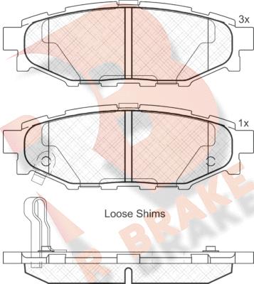 R Brake RB1759 - Тормозные колодки, дисковые, комплект autospares.lv