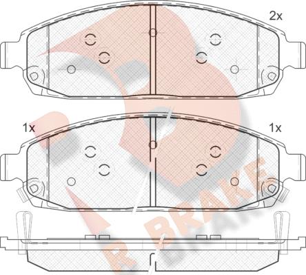 R Brake RB1713 - Тормозные колодки, дисковые, комплект autospares.lv