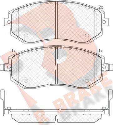 R Brake RB1717 - Тормозные колодки, дисковые, комплект autospares.lv