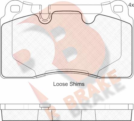 R Brake RB1789 - Тормозные колодки, дисковые, комплект autospares.lv