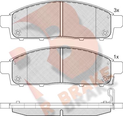 R Brake RB1784 - Тормозные колодки, дисковые, комплект autospares.lv