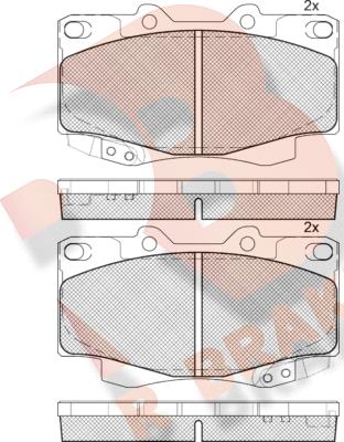 R Brake RB1781 - Тормозные колодки, дисковые, комплект autospares.lv