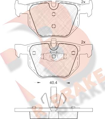 R Brake RB1739 - Тормозные колодки, дисковые, комплект autospares.lv