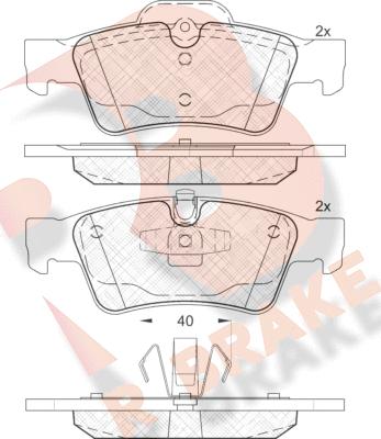 R Brake RB1770 - Тормозные колодки, дисковые, комплект autospares.lv