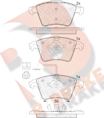 R Brake RB1778 - Тормозные колодки, дисковые, комплект autospares.lv