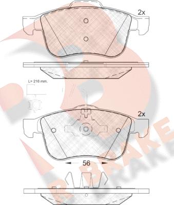 R Brake RB1772 - Тормозные колодки, дисковые, комплект autospares.lv