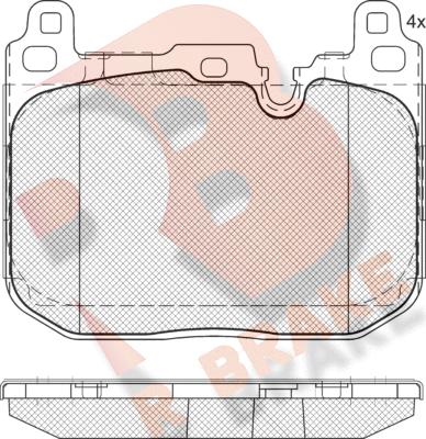 R Brake RB2093-208 - Тормозные колодки, дисковые, комплект autospares.lv