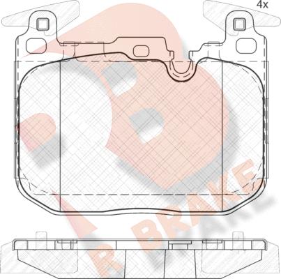 R Brake RB2093-203 - Тормозные колодки, дисковые, комплект autospares.lv