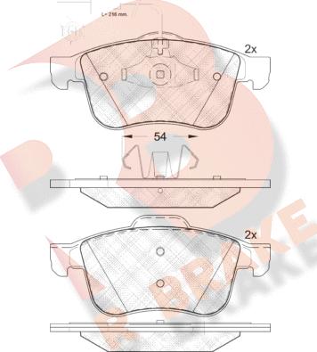 R Brake RB2007 - Тормозные колодки, дисковые, комплект autospares.lv