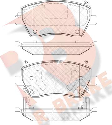 R Brake RB2019 - Тормозные колодки, дисковые, комплект autospares.lv