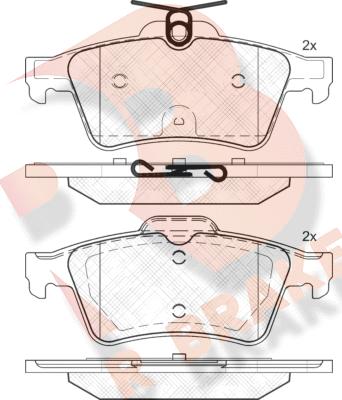 R Brake RB2013 - Тормозные колодки, дисковые, комплект autospares.lv