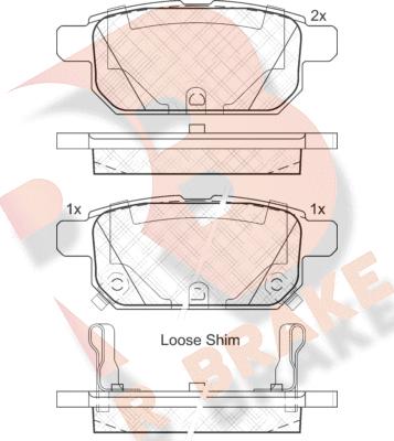 R Brake RB2017 - Тормозные колодки, дисковые, комплект autospares.lv